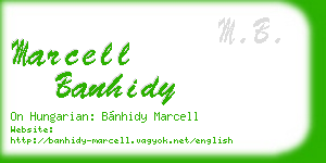 marcell banhidy business card